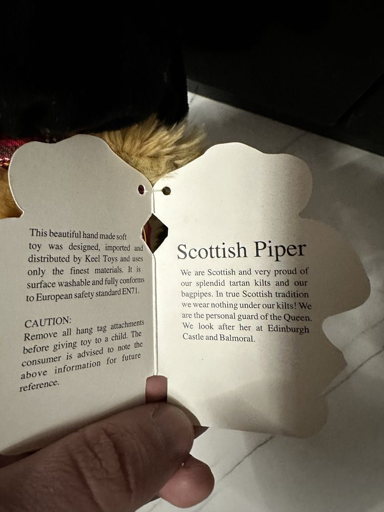 Pluszowy miś maskotka Scottish Piper Keel Toys nowy 25cm hand made