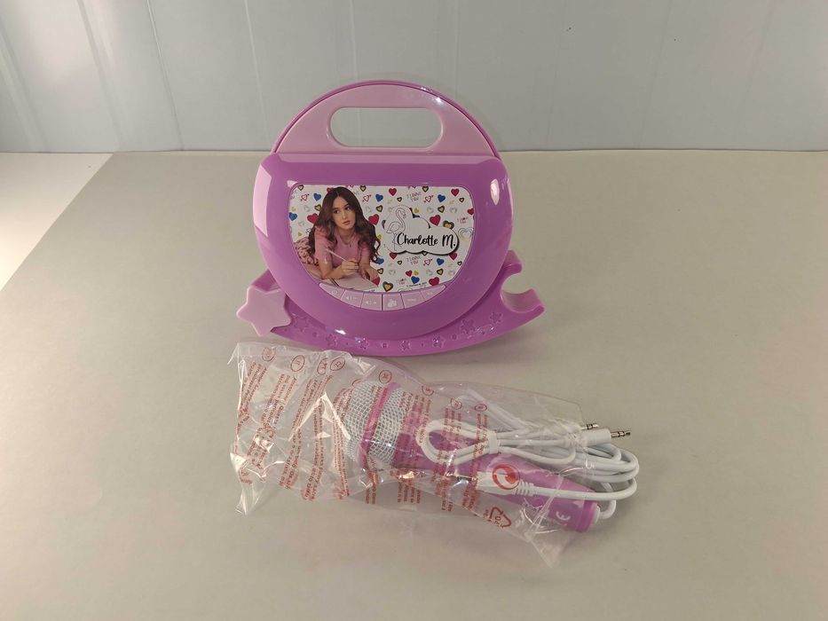 N039 Zestaw Karaoke Charlotte M. Odtwarzacz Muzyki Mikrofon Fioletowy