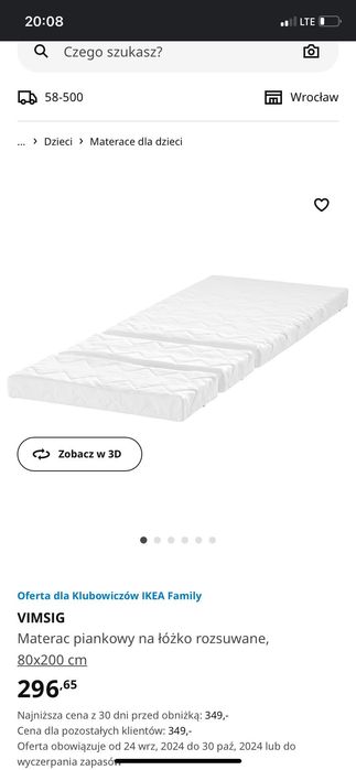 Łóżko dziecięce Ikea rosnące