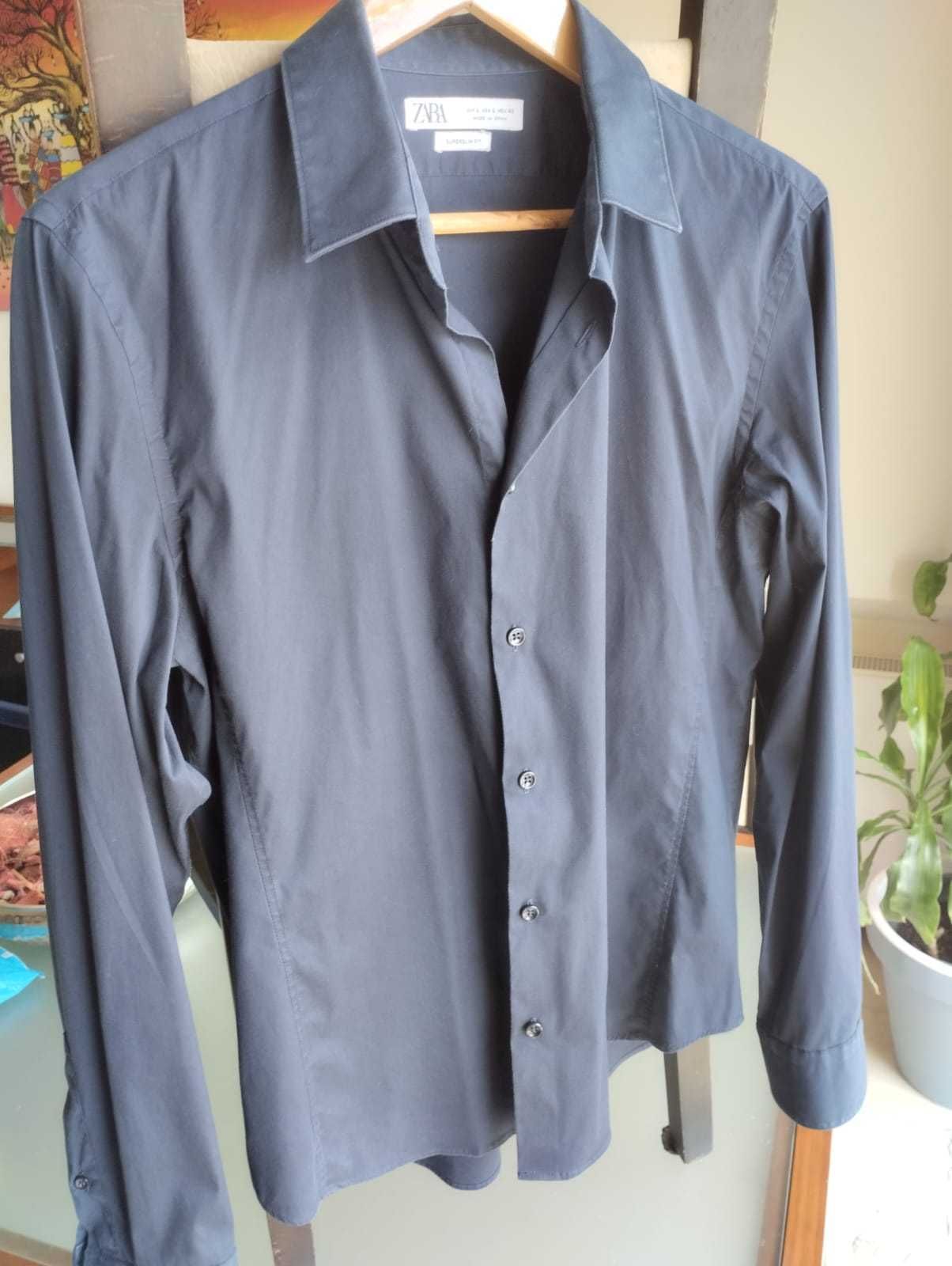 Camiza Zara azul marinho