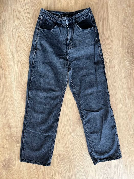 Spodnie czarne Jeansy Massimo Dutti