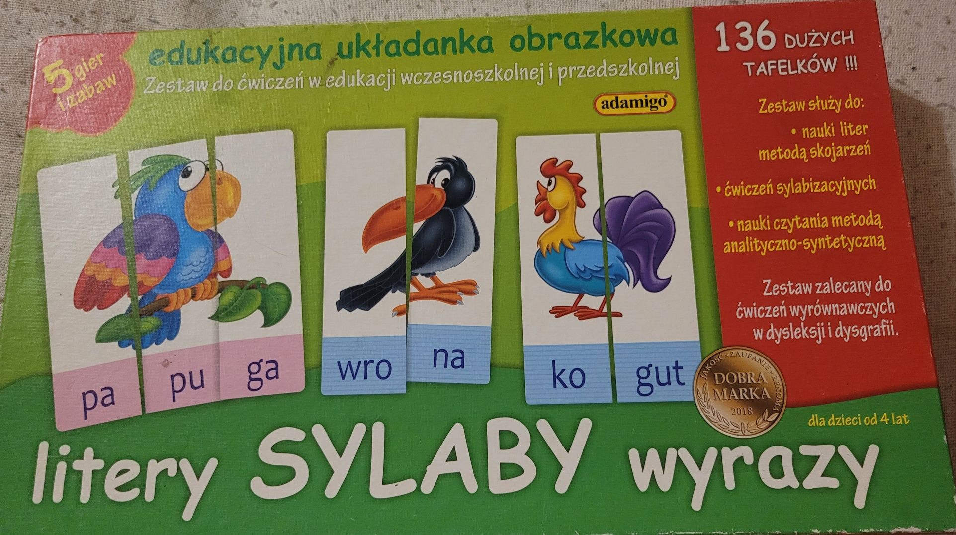 Edukacyjna układanka obrazkowa