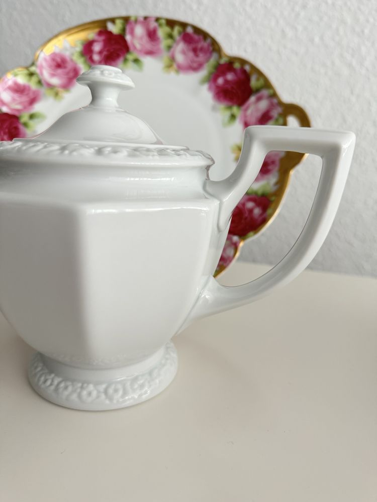 Porcelanowy dzbanek do herbaty imbryk Rosenthal Biała Maria