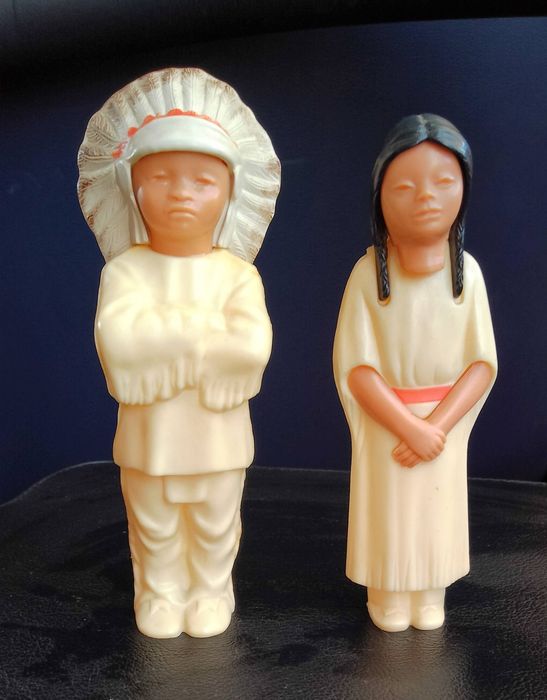 Indianin i Indianka figurki