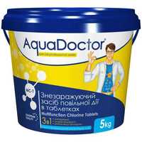 Хлор 3 в 1 в таблетках 200 г Aquadoctor MC-T (5 кг), Аквадоктор,  5 кг