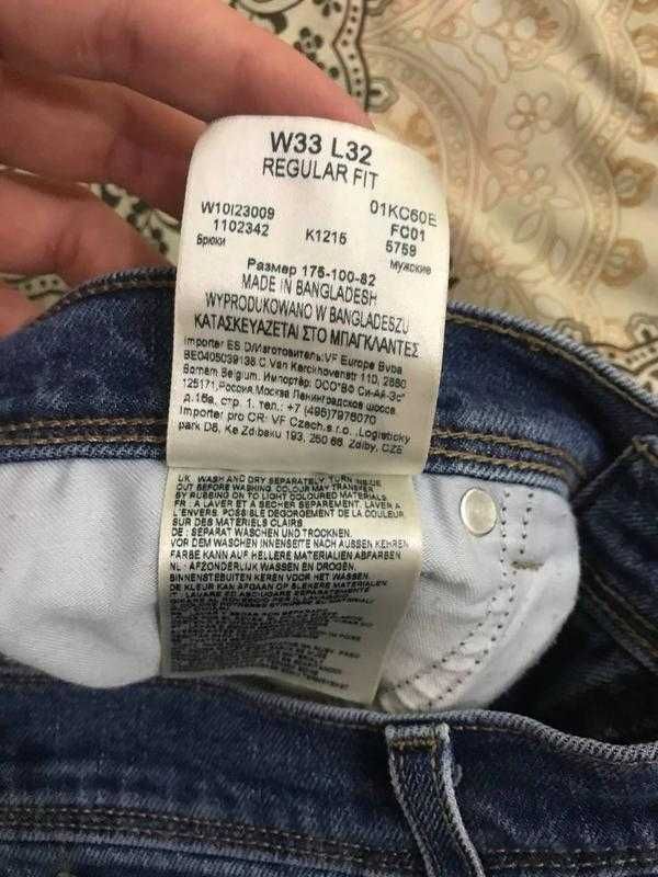 Мужские джинсы брюки wrangler w33 l32 оригинал