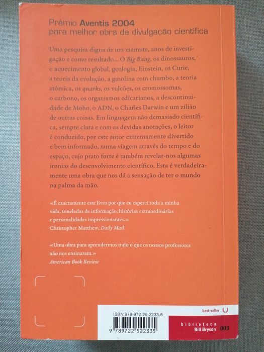 [Env. Incluído] Breve história de quase tudo - Bill Bryson