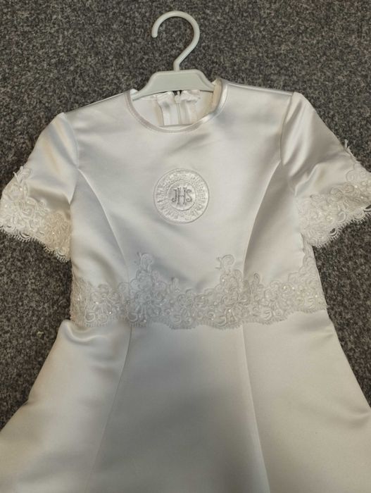 Sukienka komunijna bolerko wianek
