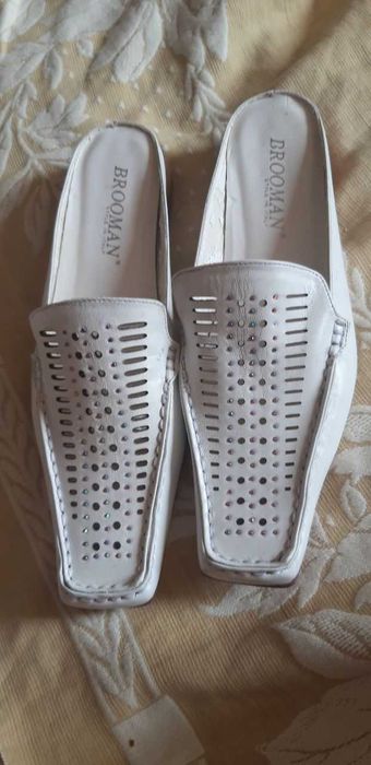 кожаные босоножки, мюли, обувь женская