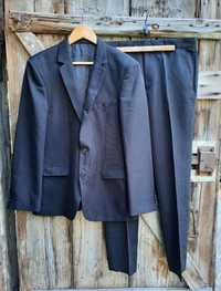 Garnitur męski marynarka spodnie męskie eleganckie czarny paski F&F M