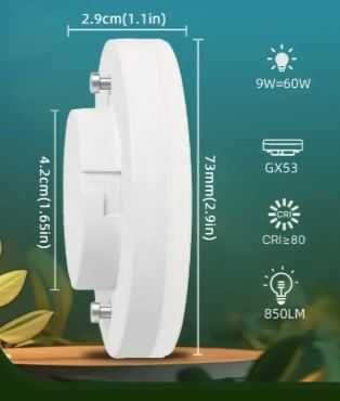 Lâmpadas GX53 9W LED