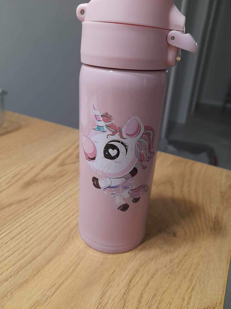 Butelka termiczna dziecieca różowa ze stali nierdzewnej
