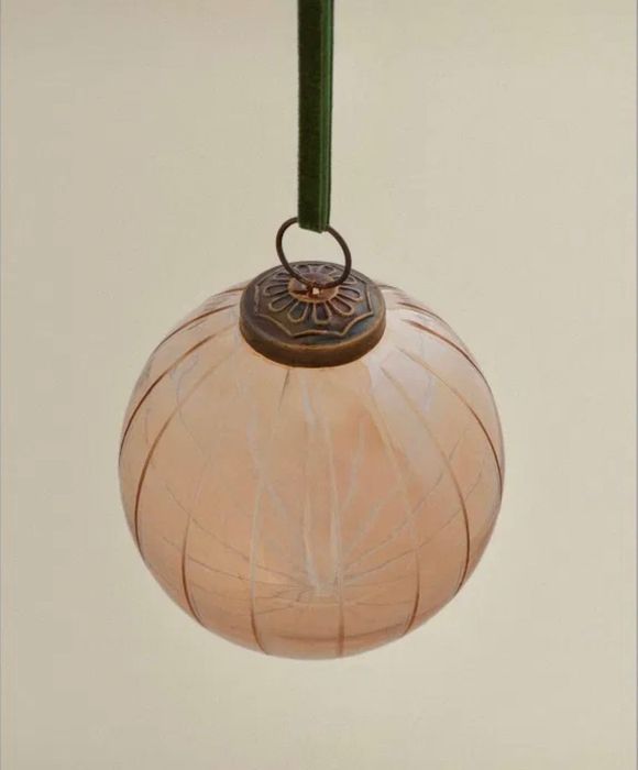 Bola de Natal Vidro Riscas Zara Home