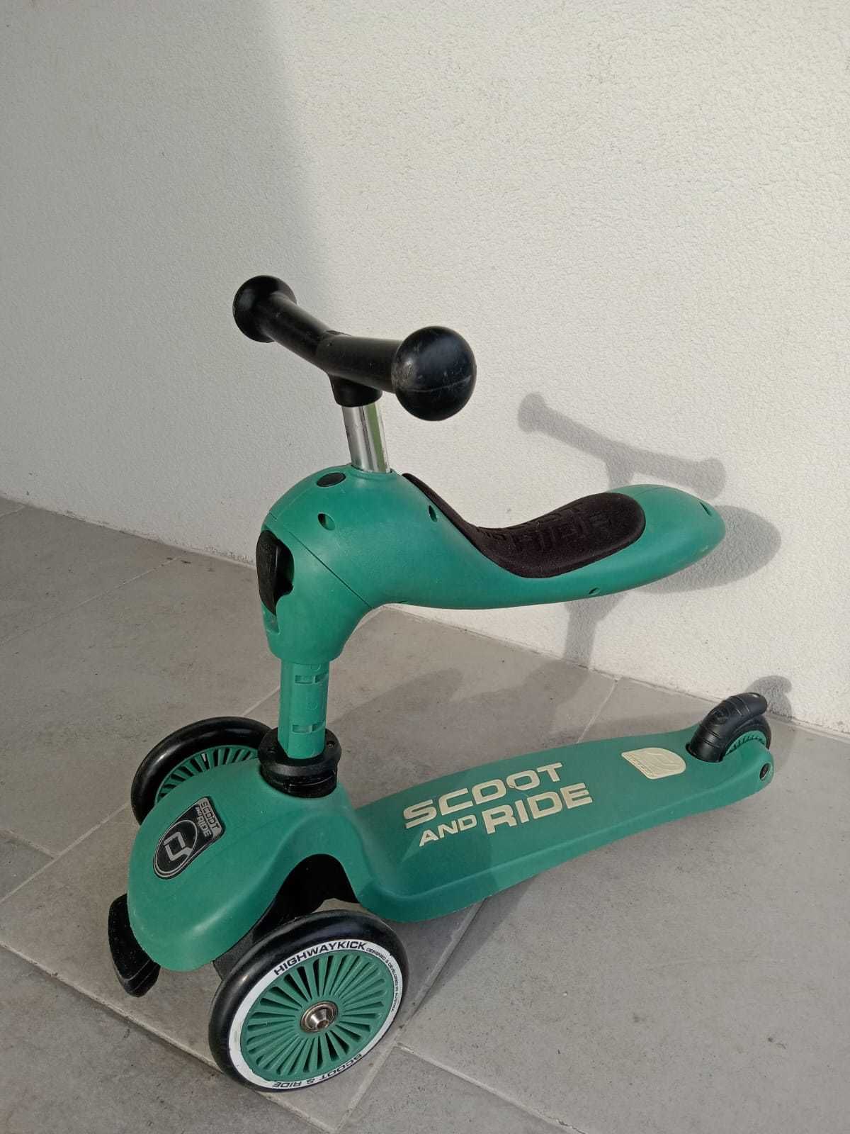 Hulajnoga i jeździk 2w1 Scoot and Ride  – zielony - dla dzieci