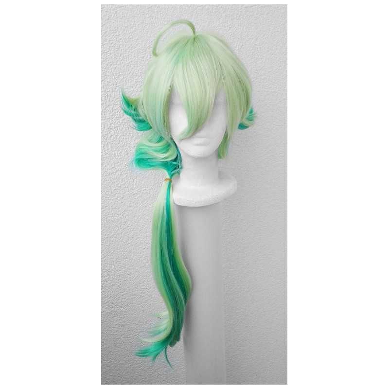 Długa Sucrose Genshin Impact zielona peruka cosplay wig zielony