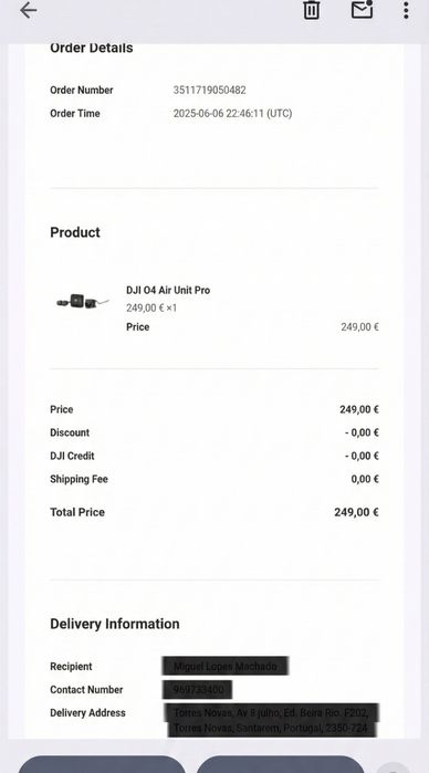 Vendo DJI O4 Air Unit Pro - Novo na Caixa