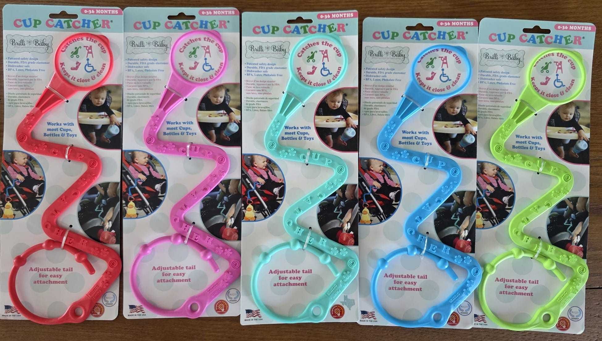 Pakiet 4 uchwytów Cup Catcher [kolor wybór) uniwersalny/smoczki/zabawe