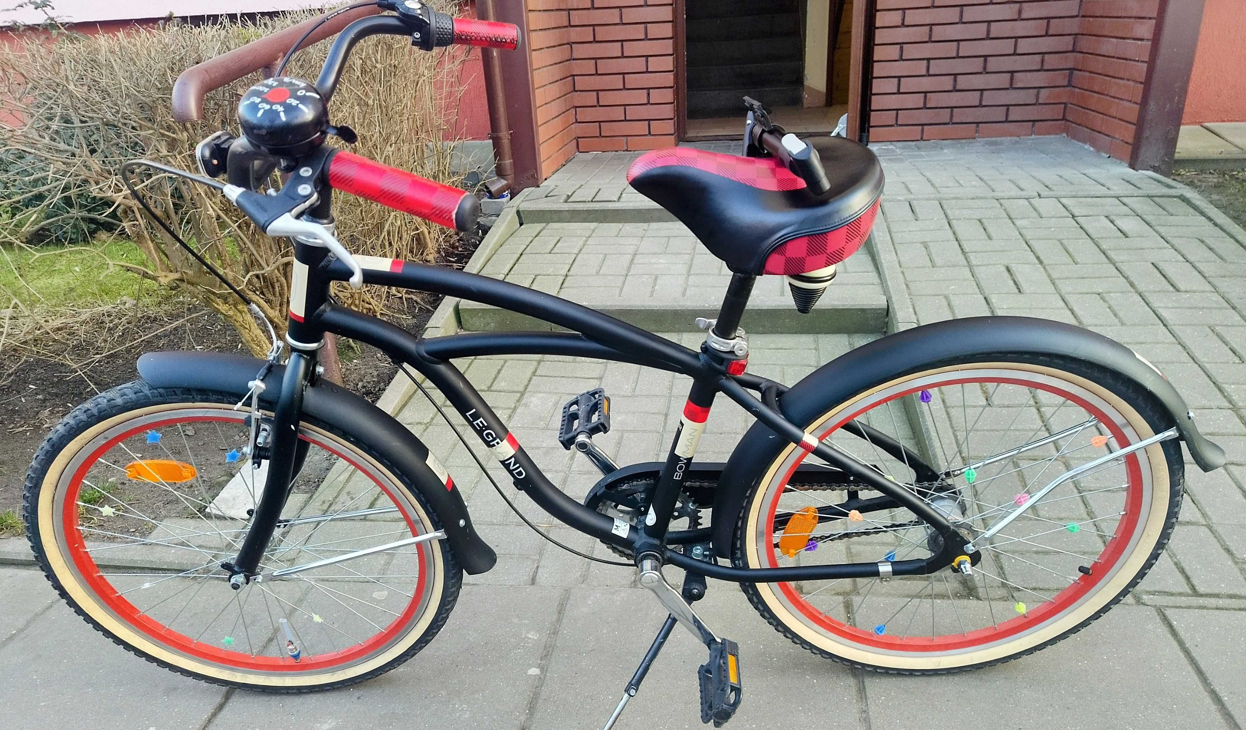 ROWER DZIECIECY - LEGRAND Bowman JR 24" czarno-czerwony