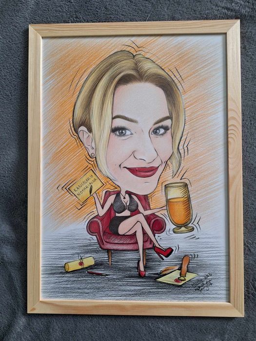 Karykatura ze zdjęcia, Portret, Prezent