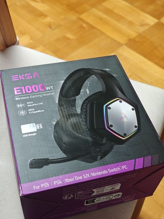 Słuchawki gamingowe bezprzewodowe EKSA E1000wt