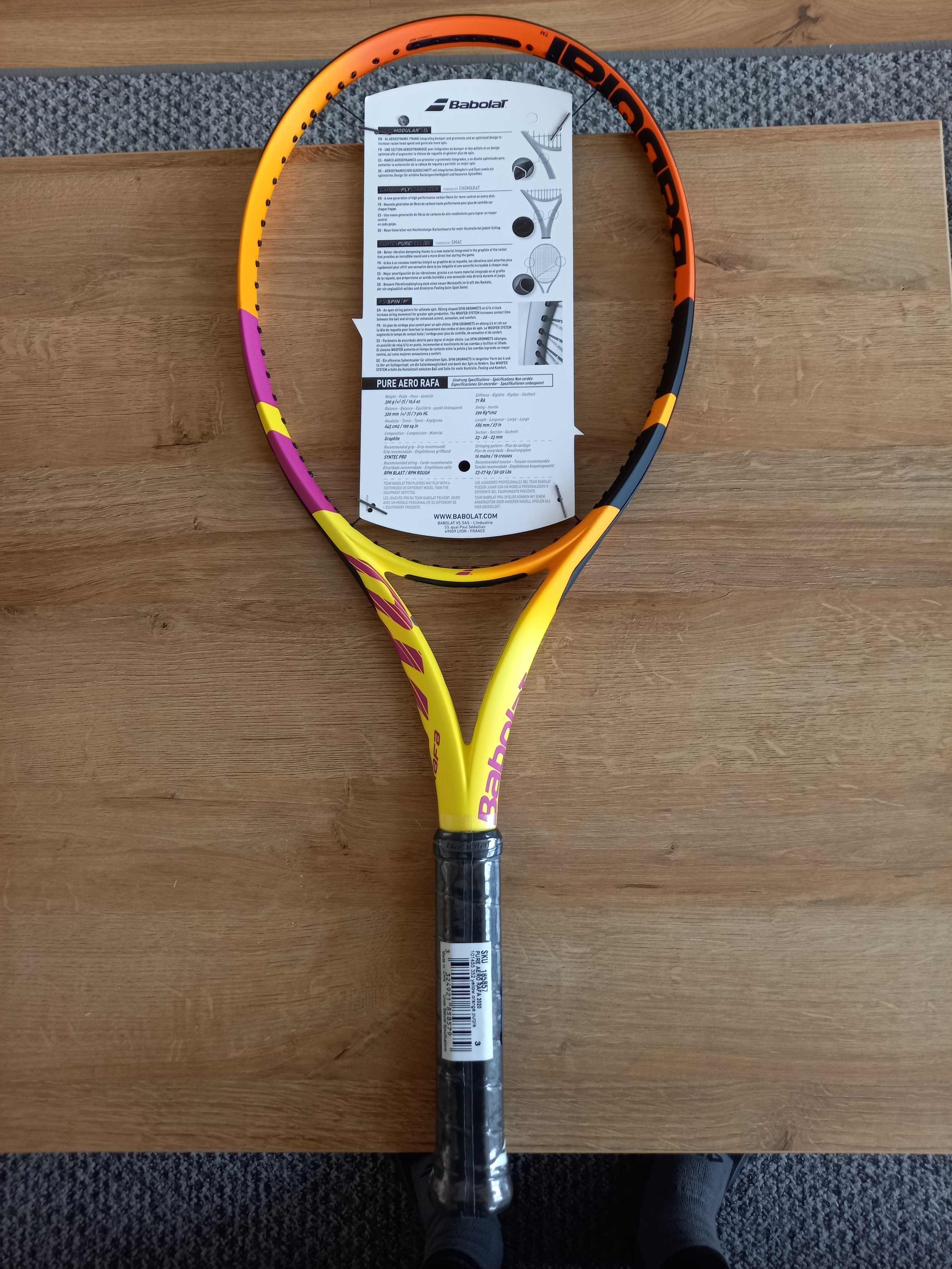 Nowa rakieta tenisowa Babolat Pure Aero RAFA, rączka 3