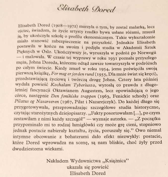 Piłat i Nazarejczyk Elisabeth Dored