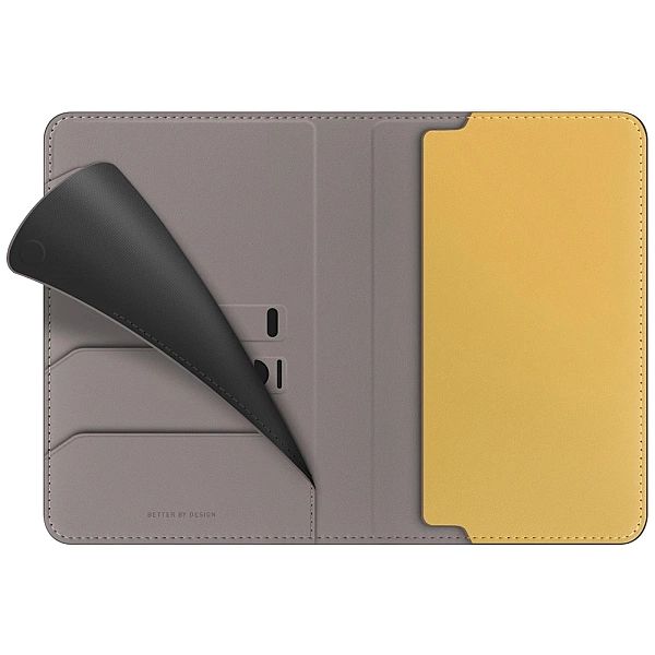 Etui na paszport UNIQ Belmont z blokadą RFID - szaro-żółte