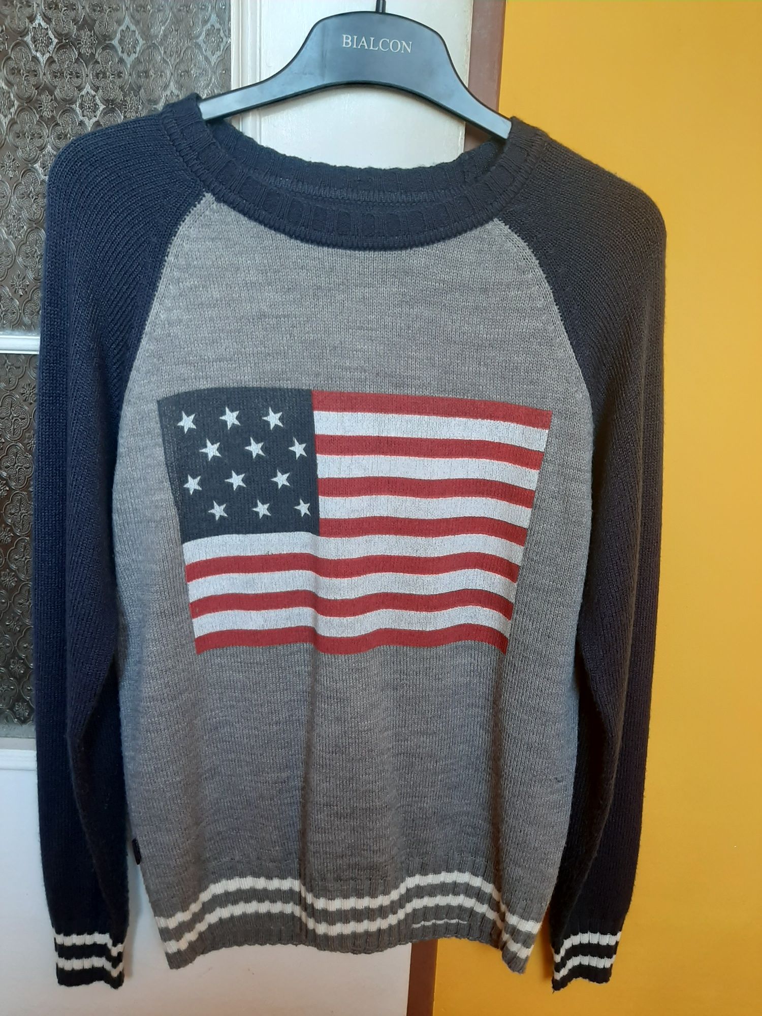 Sweter z flagą USA