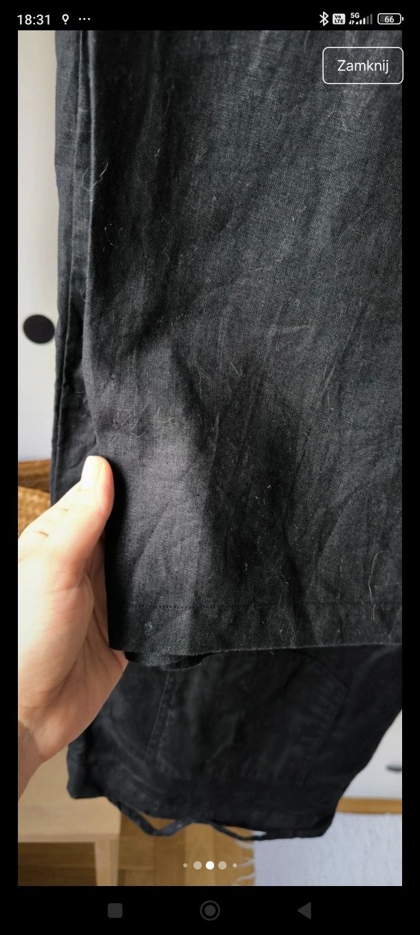 Xxxxxl/xxxxxxl czarne proste długie spodnie proste szerokie nogawki ln