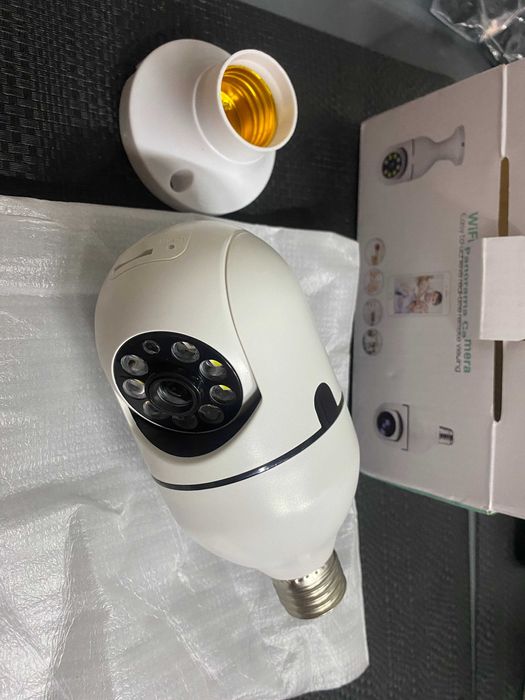 Уличная Wi-Fi IP-камера 2,4G E27 поворотная датчик движения