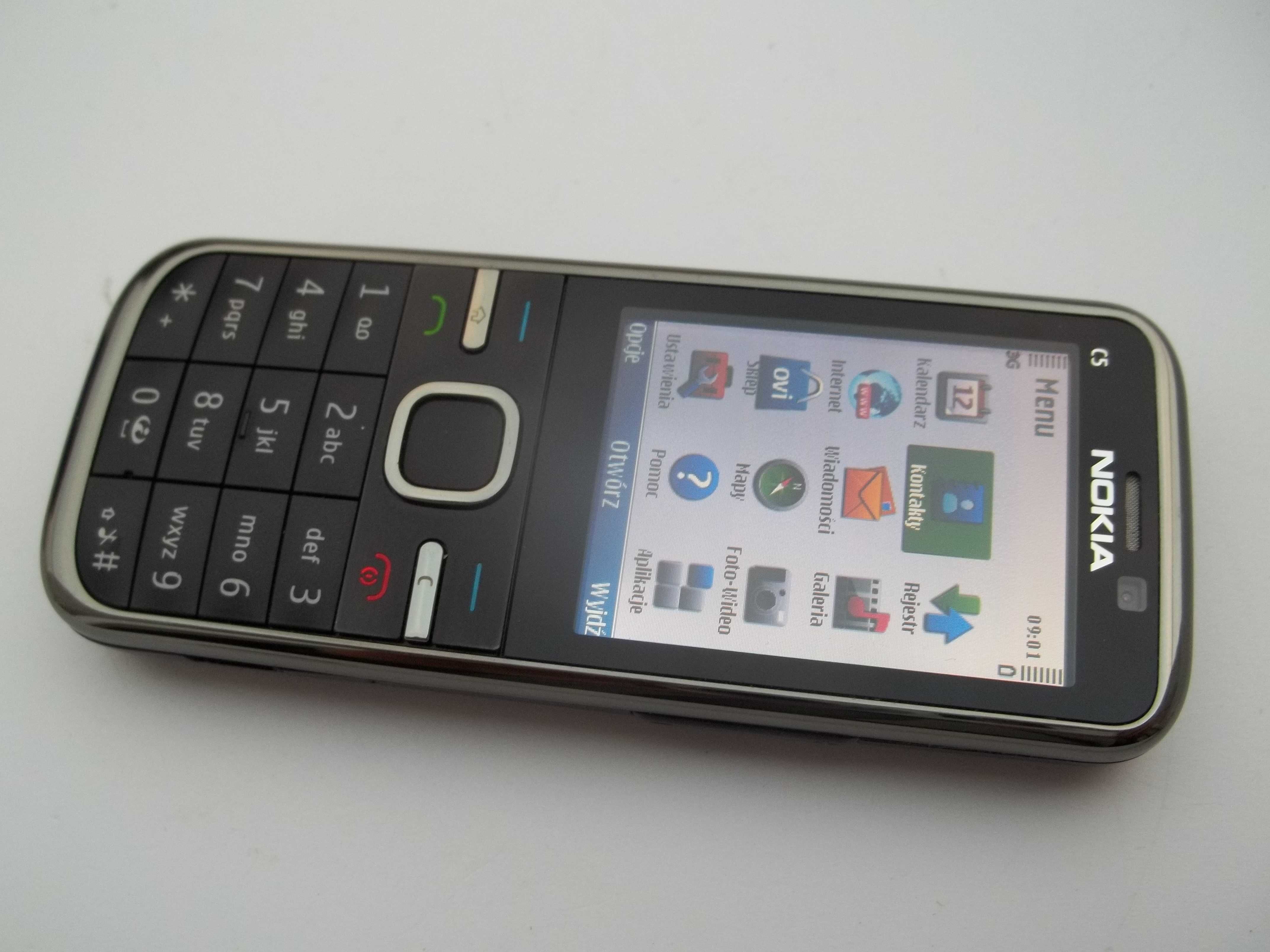 Telefon Nokia C5-00.2 5MP. Komplet - Ideał. Czarna. WYSYŁKA GRATIS