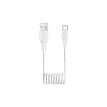Kabel spiralny Puro 10W USB-A - USB-C 1m - biały
