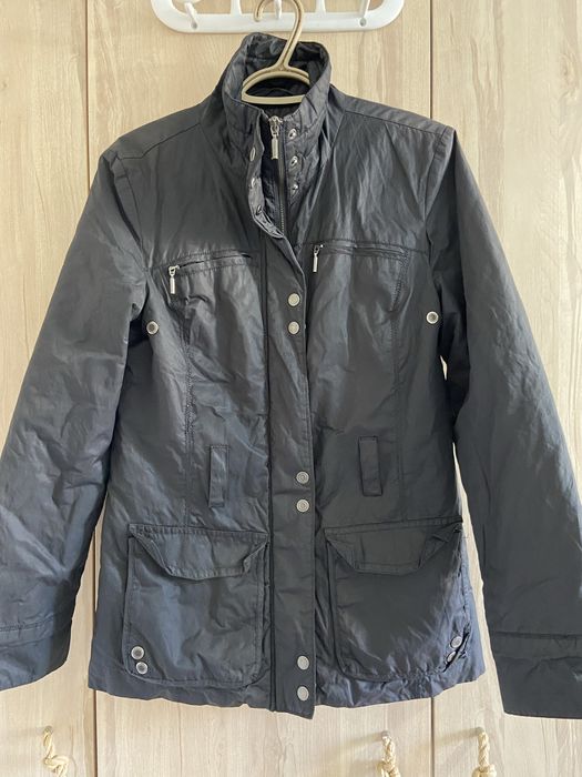 Tom Tailor damska kurtka czarna rozm 36 S pikowana ocieplana woskowana