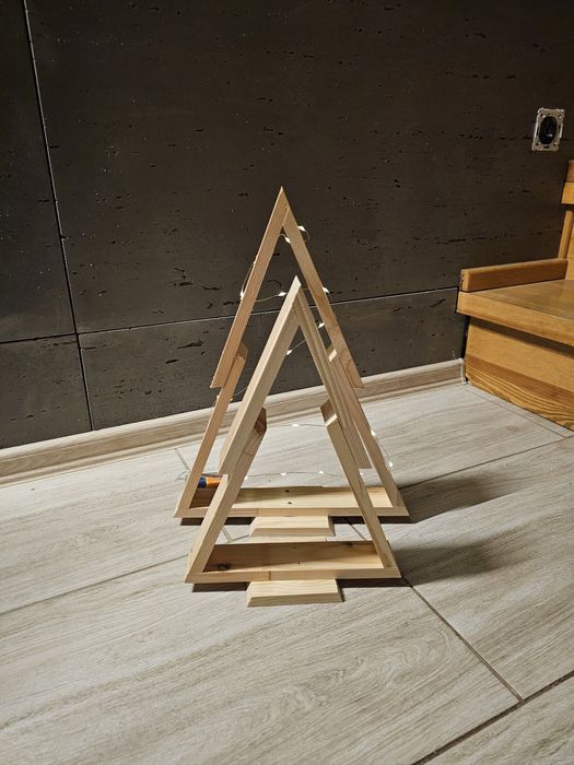 Choinka drewniana świąteczna dekoracja  40x23