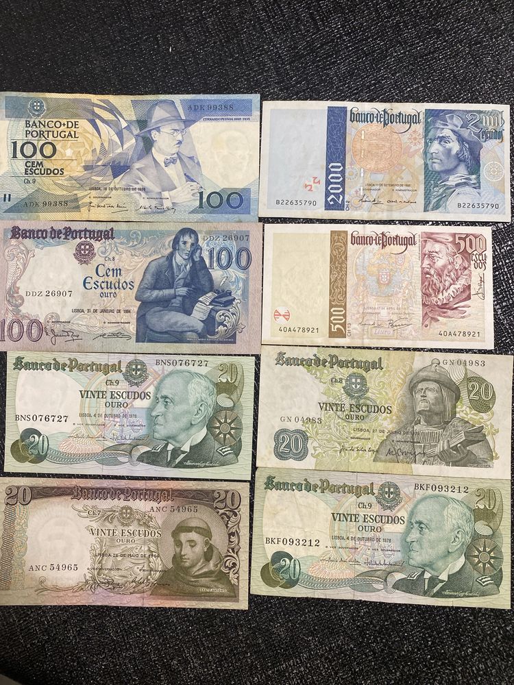 Notas antigas de Portugal