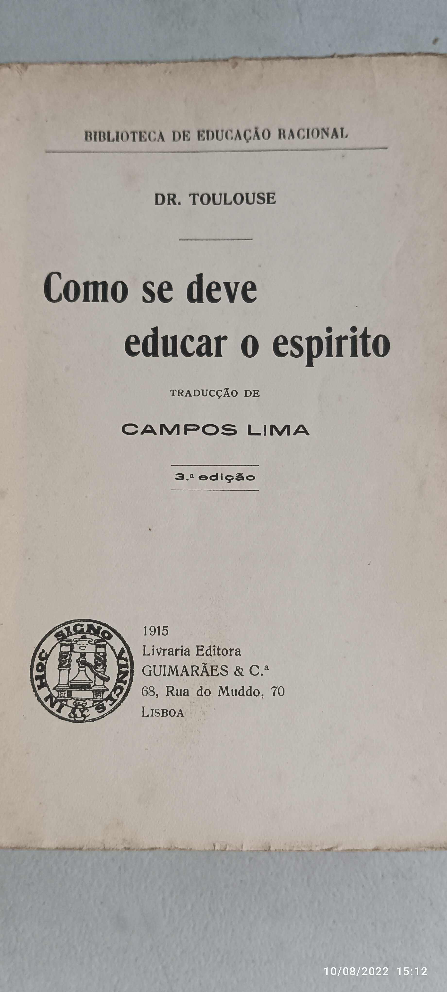 Livro PA-2 - DR.Toulouse  - Como se deve educar o espírito