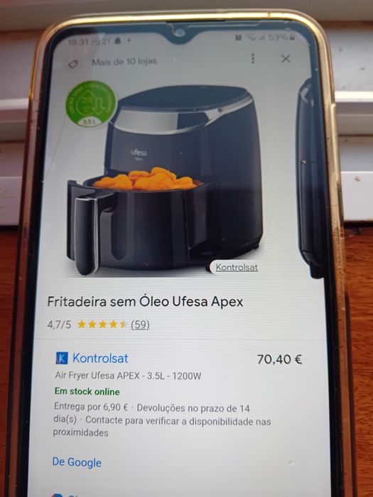 Airfryer fritadeira sem óleo ufesa Apex