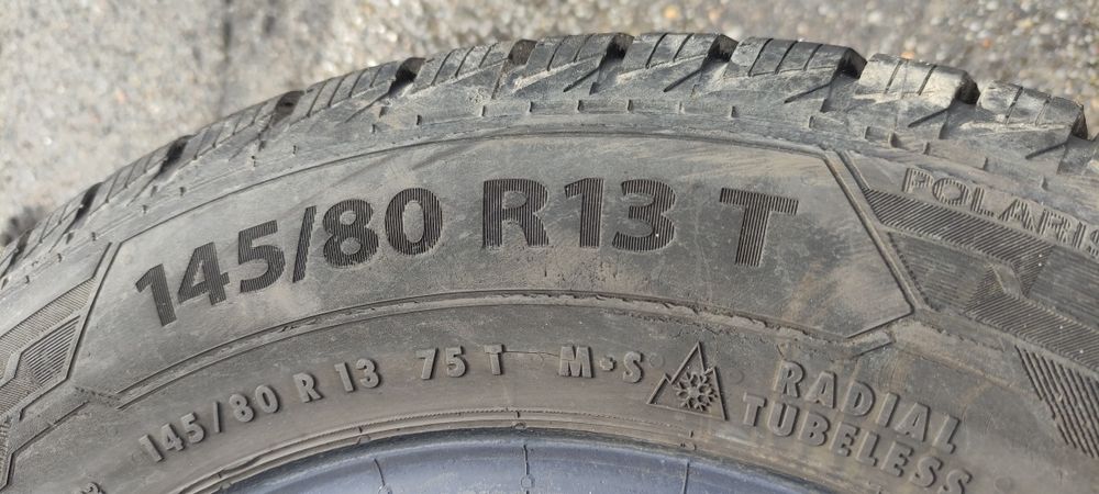 Opony zimowe z 2021r 8mm 145/80/13 Barum 6N