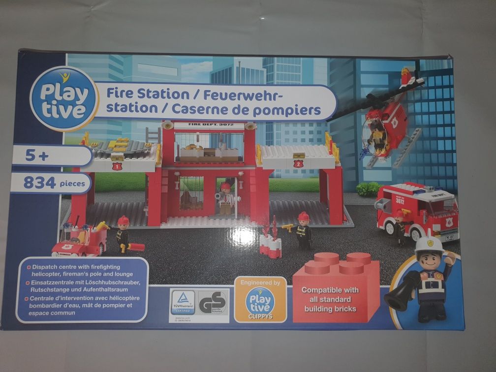 NOWE klocki Remiza strażacka kompatybilne z Lego Playtive wóz strażack
