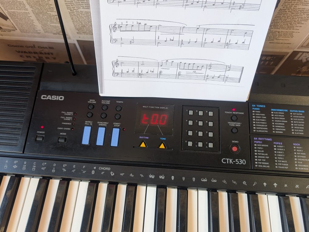 Keyboard Casio CTK-530 dynamiczna klawiatura organy pianino syntezator