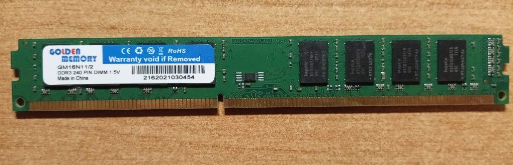 Оперативна пам'ять Golden Memory DDR3-1600 4096MB PC3-12800 (GM16N11/4