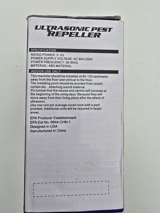 Ultradźwiękowy odstraszacz szkodników Ponizno - 4xwtyczka