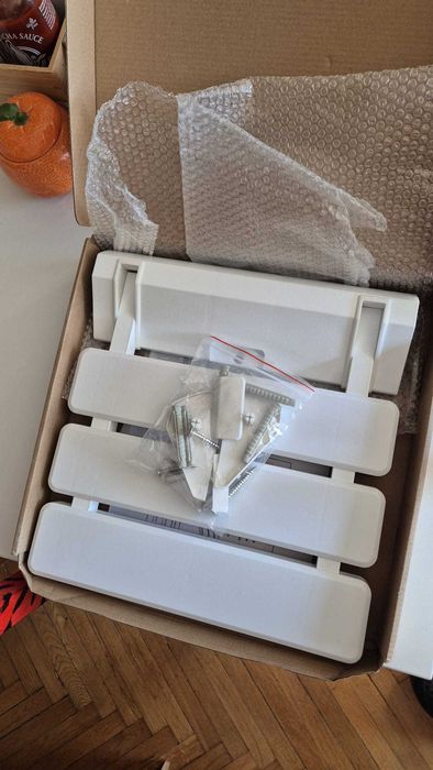 Składane siedzisko prysznicowe 130kg krzesełko pod prysznic