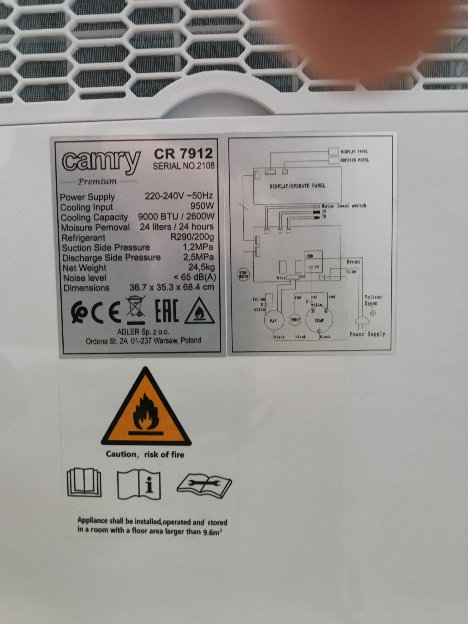 Klimatyzator Camry CR 7912