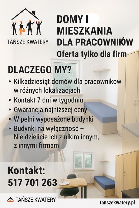 Dom dla 11 osób . Pokoje 2 osobowe