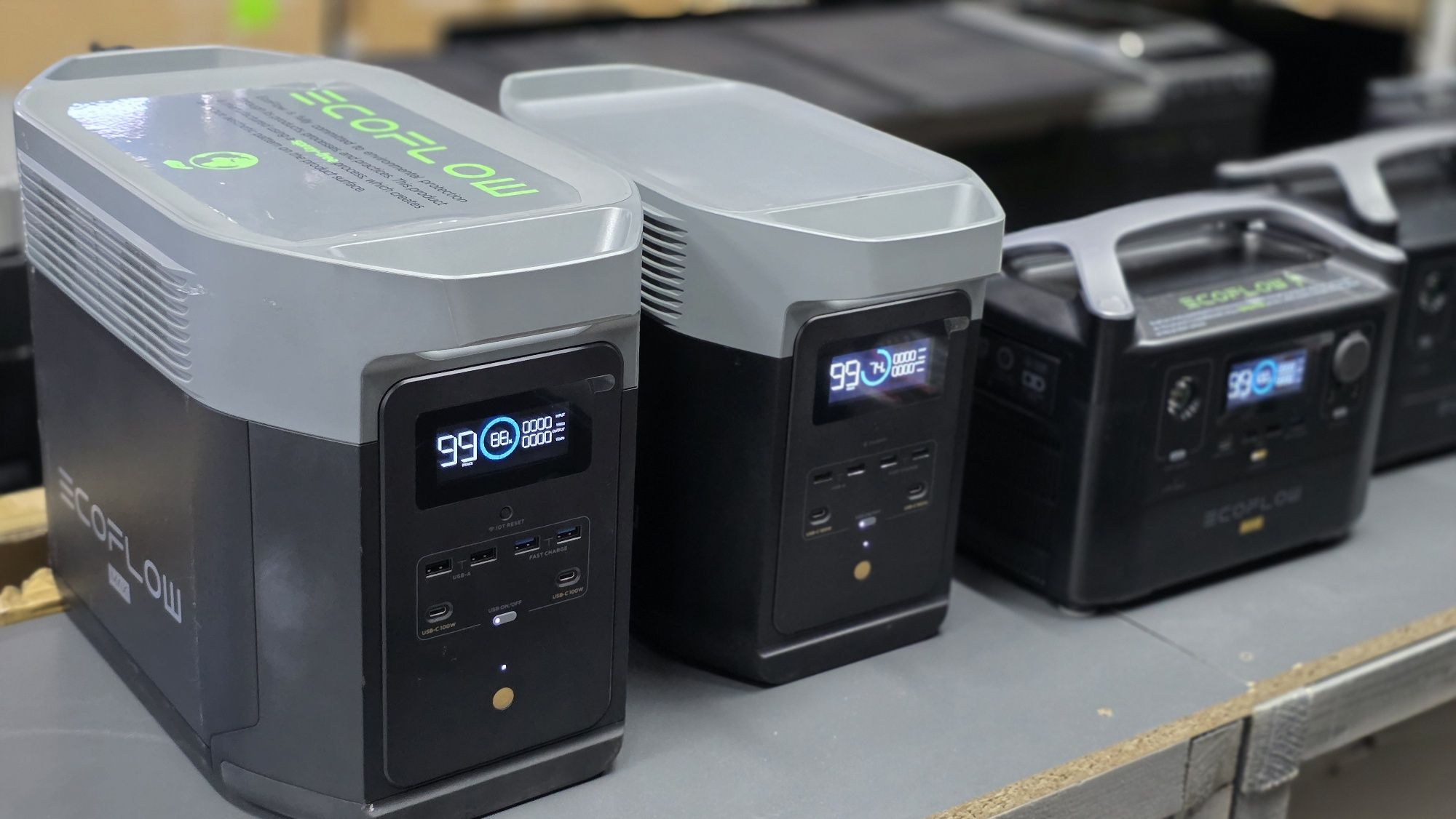 ECOFLOW delta max, delta 2, river pro, river max