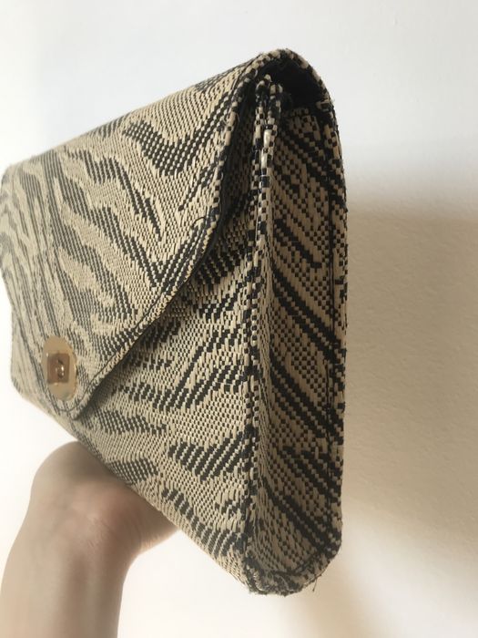 Słomiana kopertówka pleciona H&M lato wesele