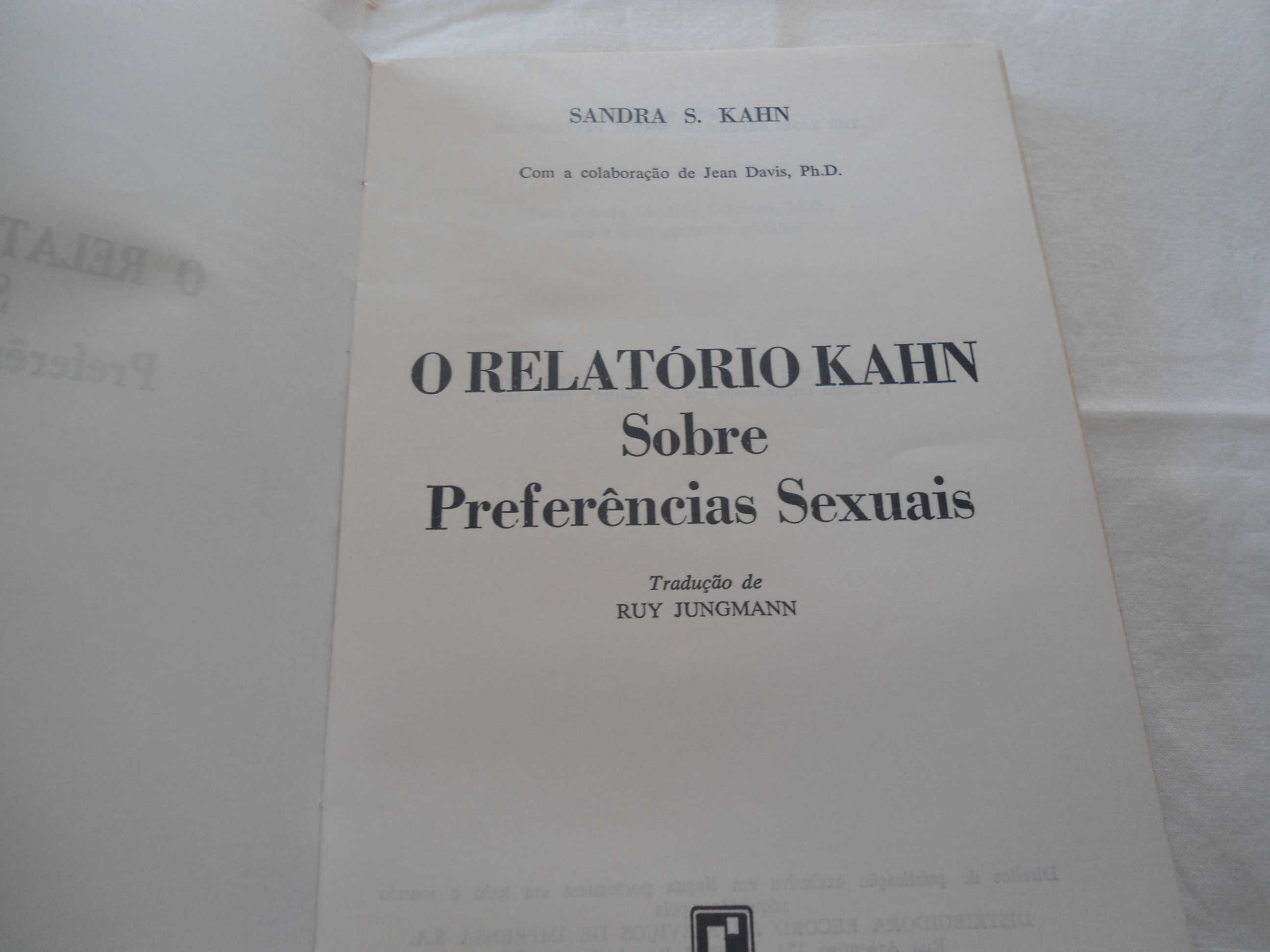 O Relatório Kahn sobre preferências Sexuais-Sandra S Kahn e Jean Davis