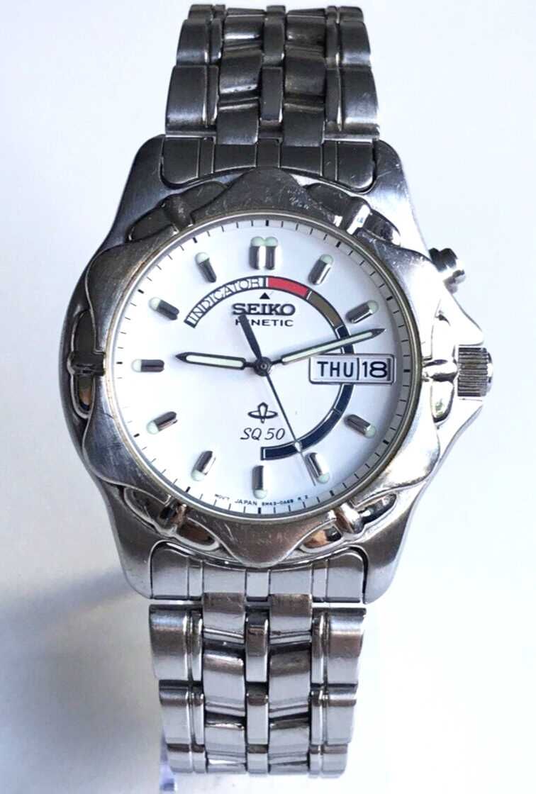 Relógio Seiko Kinetic 5M43-0A50 SQ 50 Vidro Safira