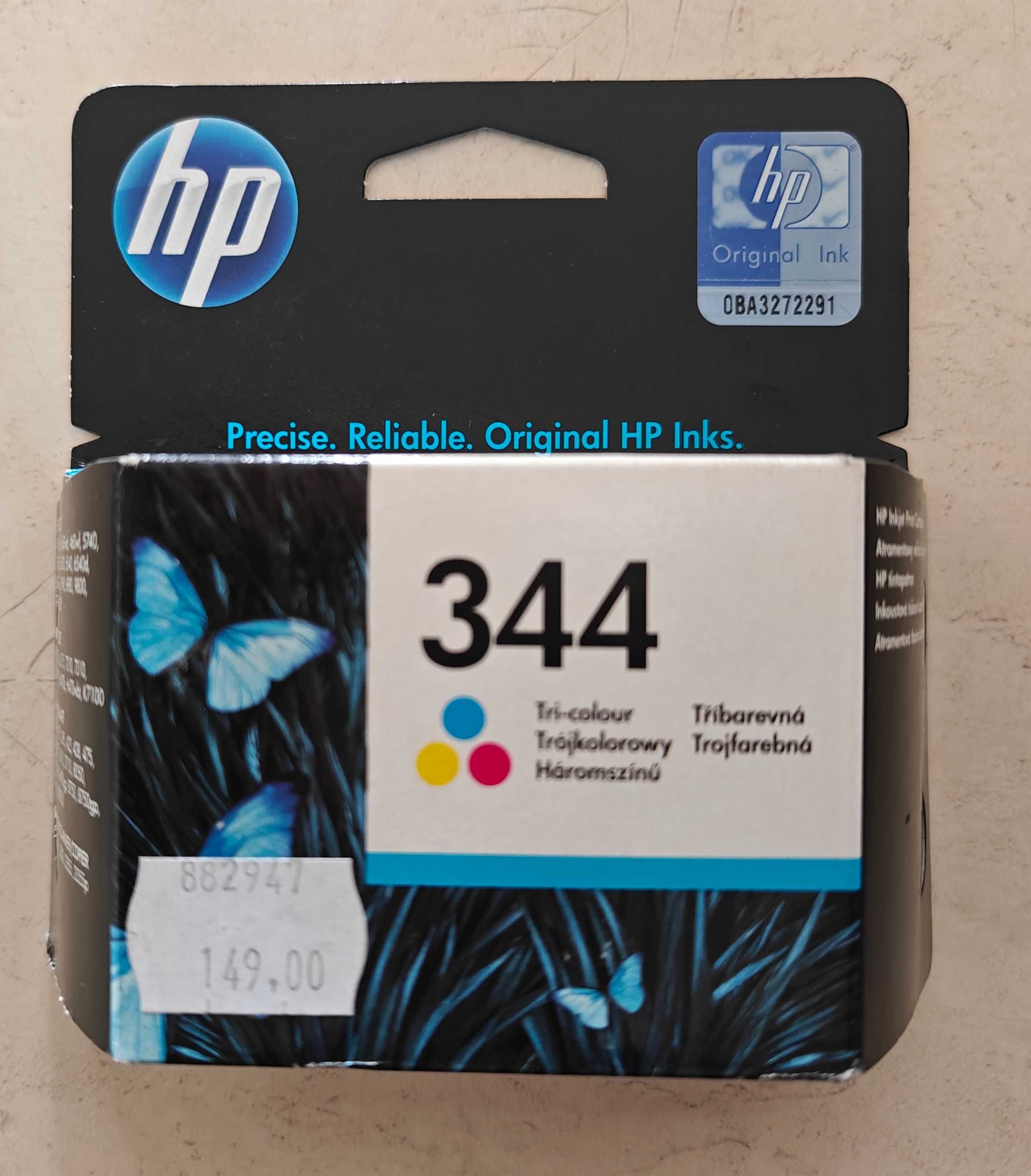 Tusz HP 344 (C9363EE), oryginal, nowy, 3 kolory